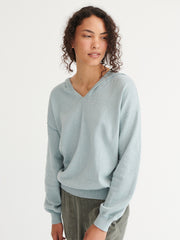 Lily hooded cotton cashmere sweater
