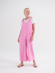 Finty double cloth tie shoulder dungaree