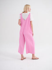 Finty double cloth tie shoulder dungaree