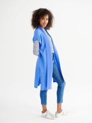 Sleeveless Suzie cashmere cardigan - Heathered Bluebell