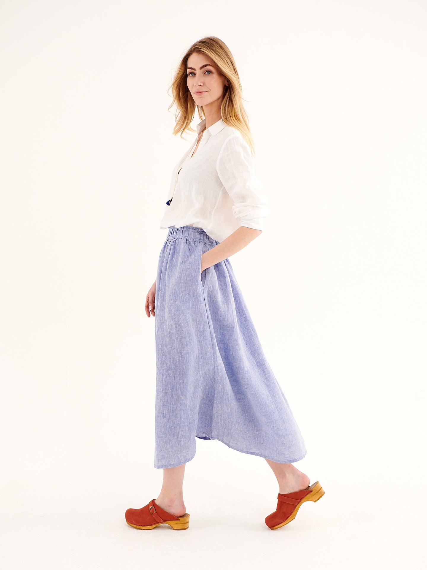 Karina linen relaxed skirt