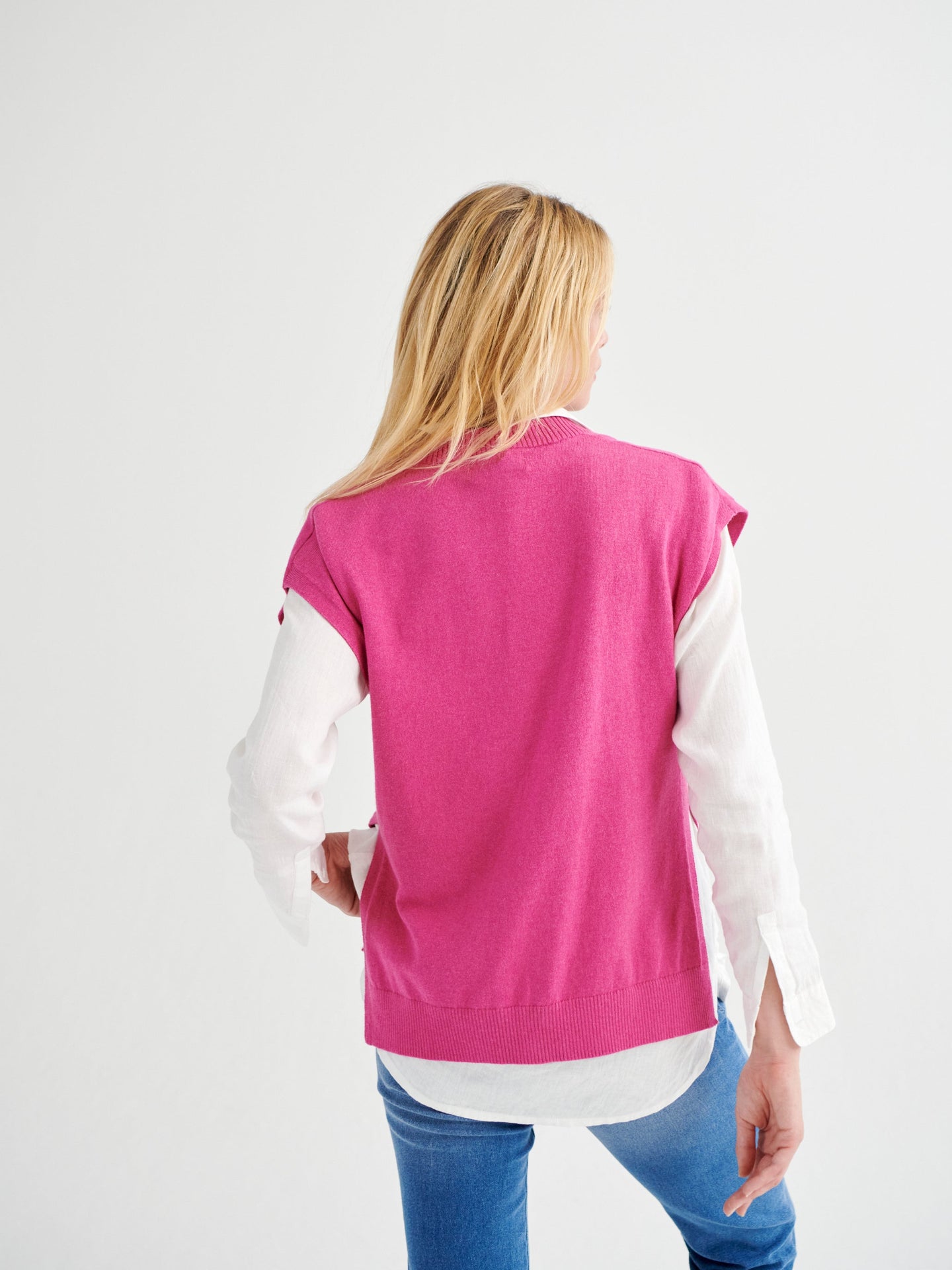 New Willow v-neck tank - Magenta