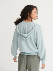 Lily hooded cotton cashmere sweater