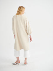 Kate cotton cashmere blend reversible cardi-coat - Grey