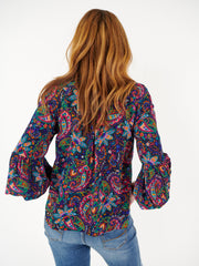 Ophelia silk painterly paisley shirt