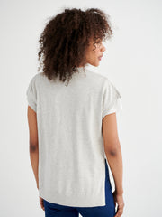 New Willow v-neck tank - Soft Grey