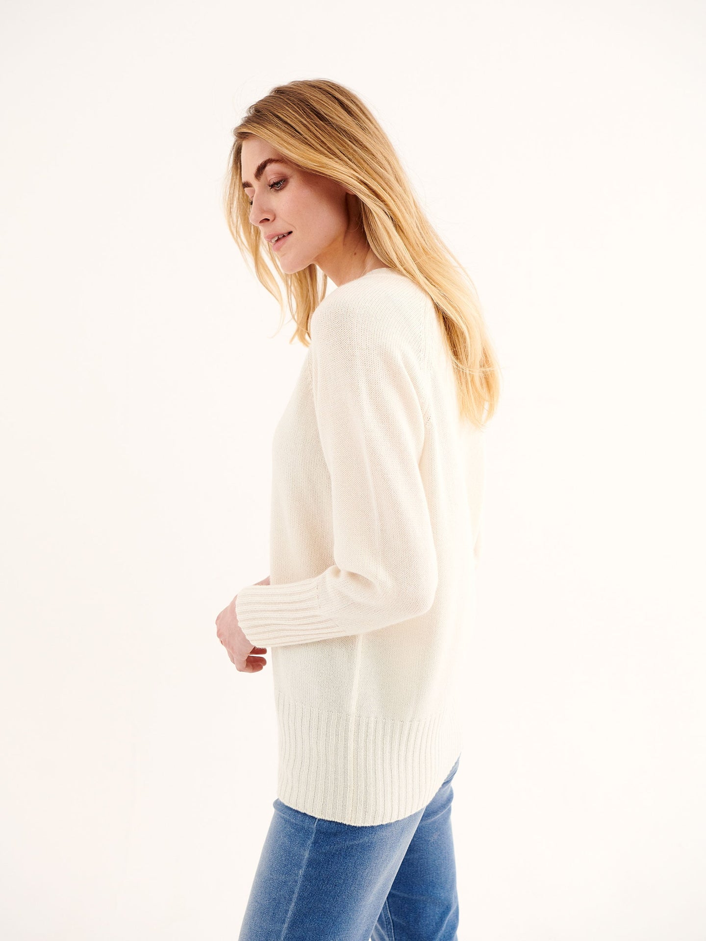 Mari perfect cashmere sweater - Cream