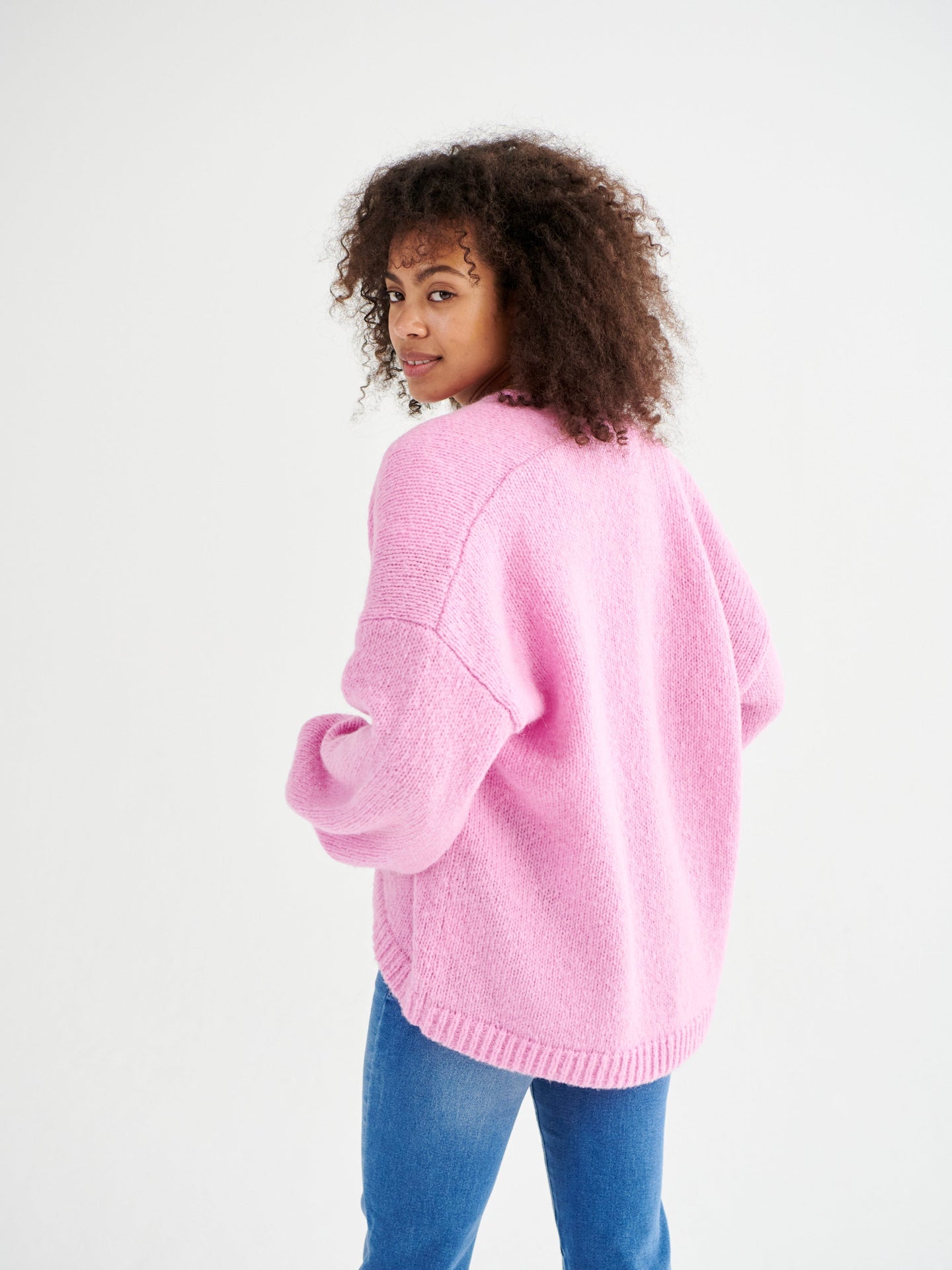 Misha alpaca blend cardigan - Pink