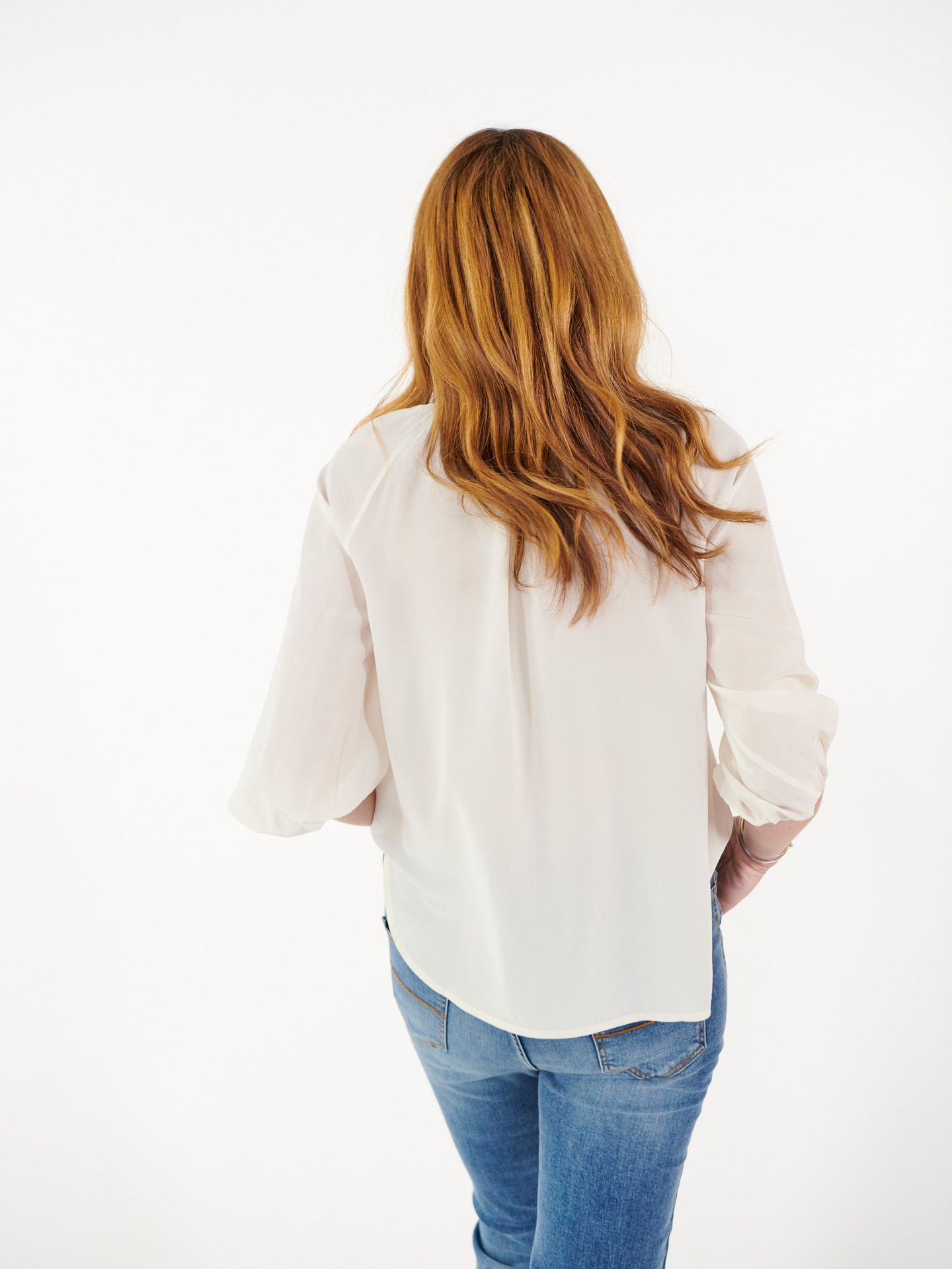 Olivia silk drapey shirt