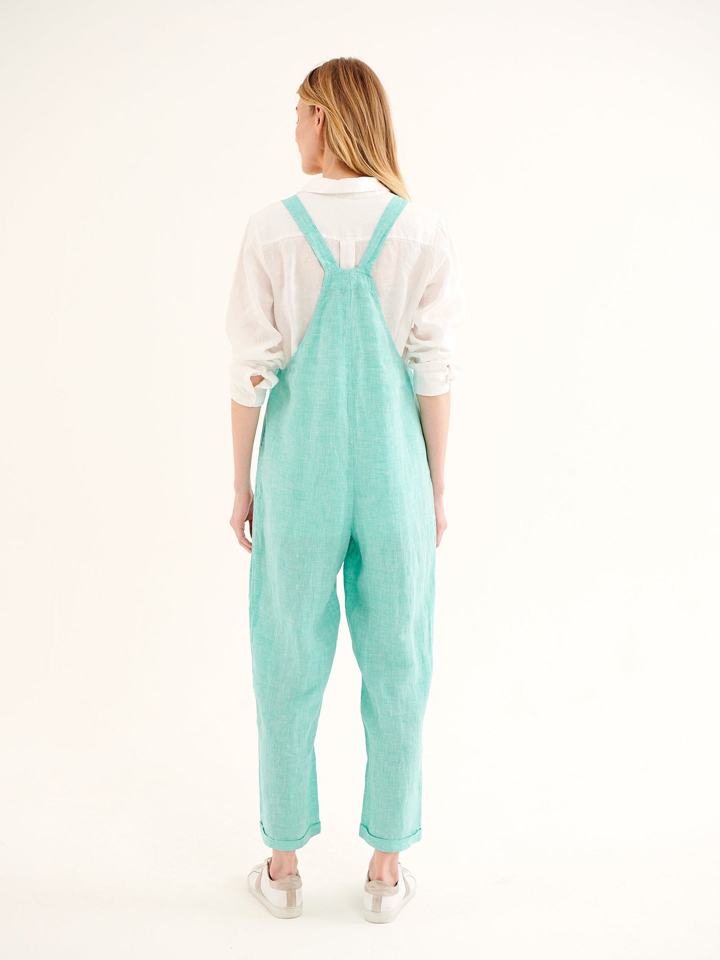 Carrie linen dungaree - Jade