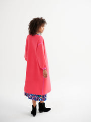 Kate cotton cashmere blend reversible cardi-coat - Pink