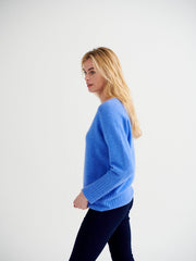 Mari perfect cashmere sweater - Heathered Bluebell