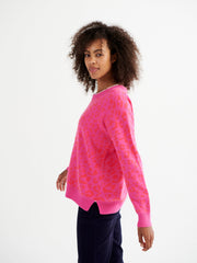 Minnie cotton cashmere blend jacquard sweater - Pink