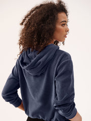 Valentina velour hooded top