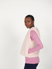 Blossom faux fur gilet