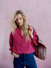 Heidi brushed cotton check shirt
