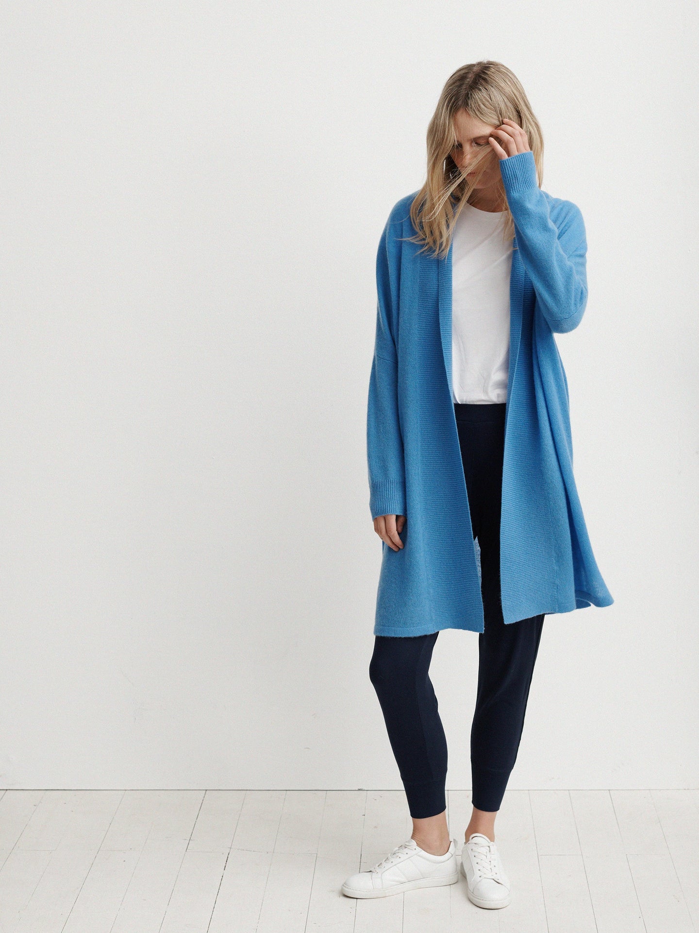 Susanna cashmere cardi - Cobalt Blue