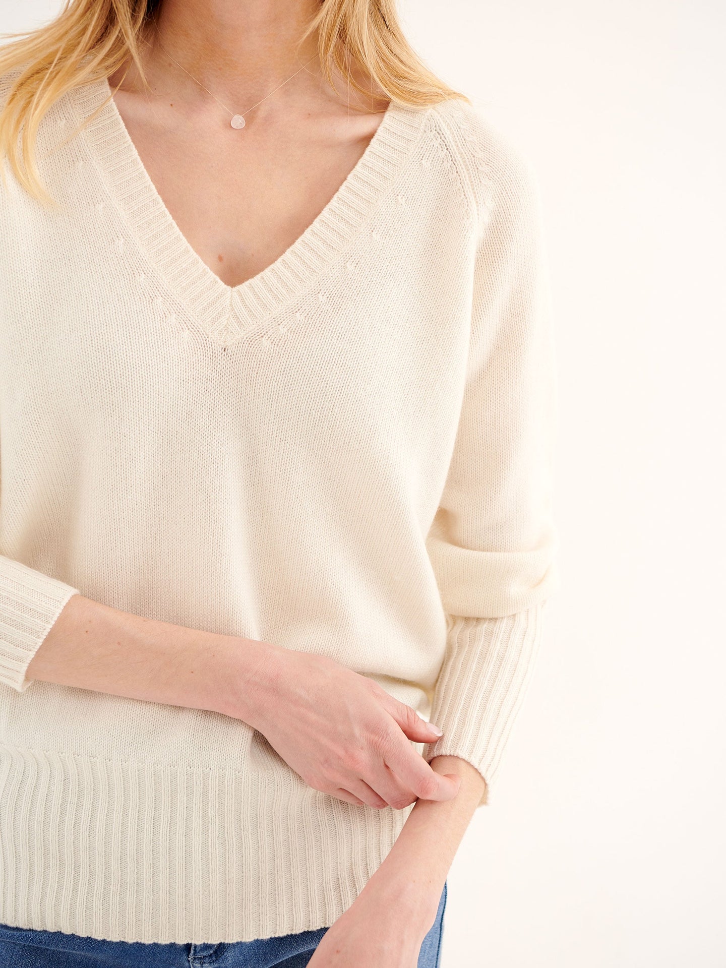 Mari perfect cashmere sweater - Cream