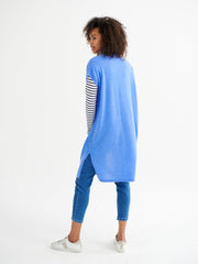 Sleeveless Suzie cashmere cardigan - Heathered Bluebell