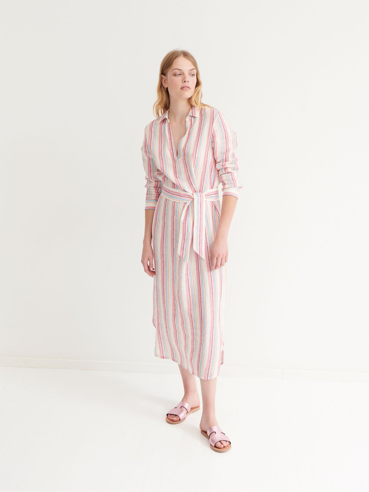 Chrissie stripe maxi dress