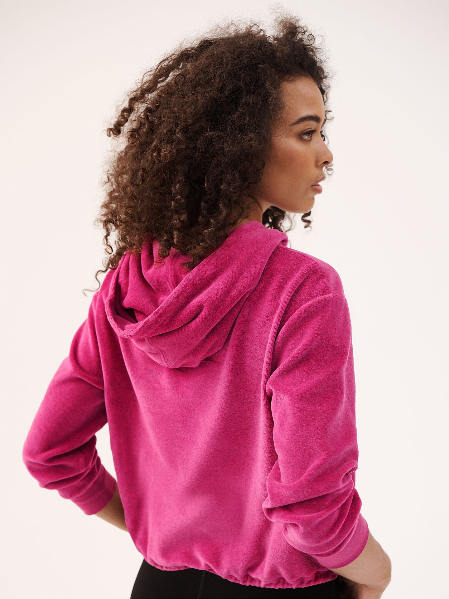 Valentina velour hooded top