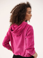 Valentina velour hooded top