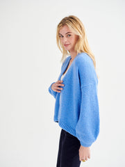 Misha alpaca blend cardigan - Blue