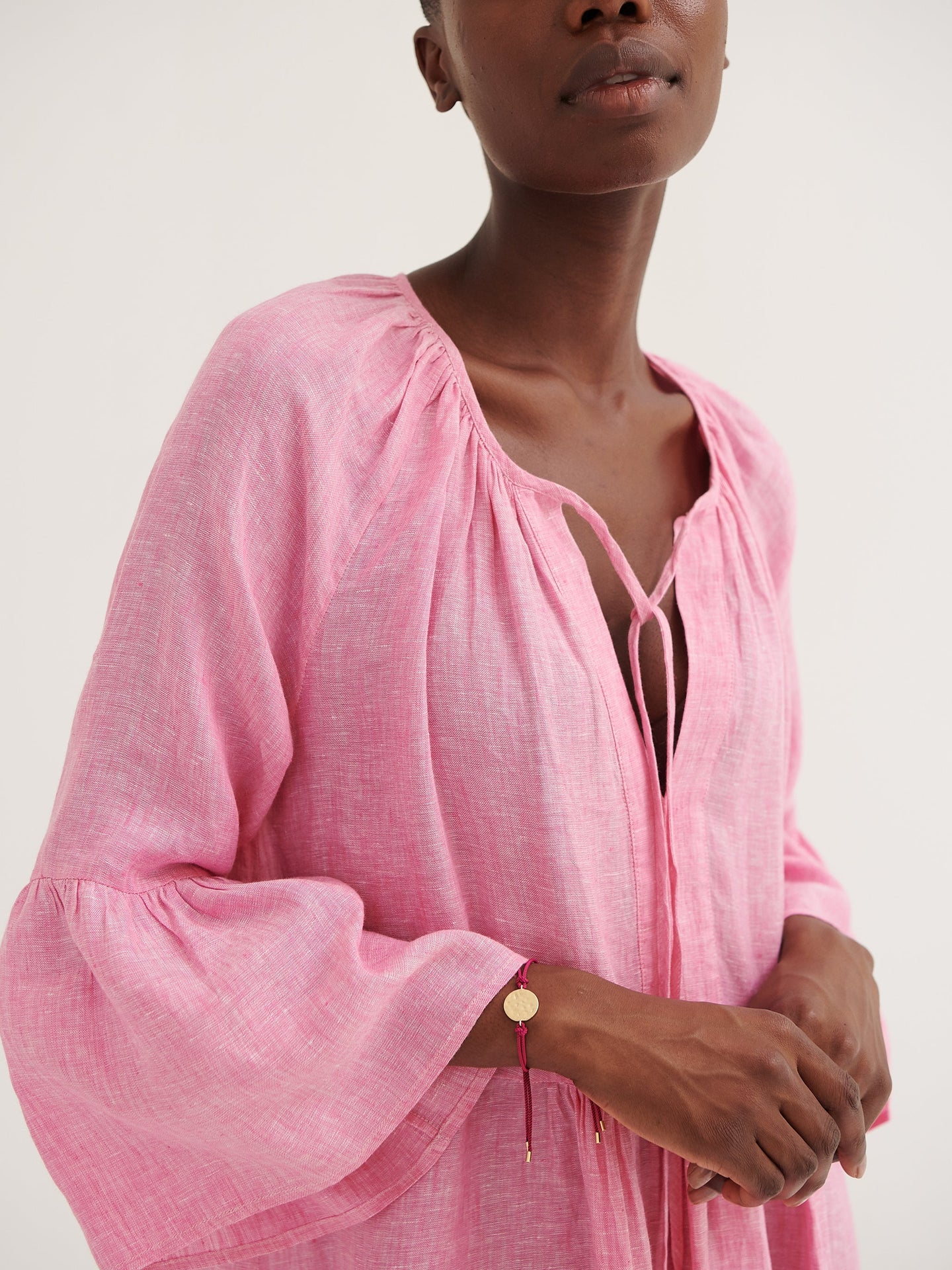 Elizabeth fluted sleeve dress