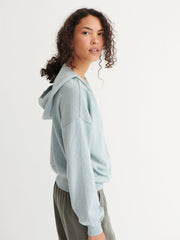 Lily hooded cotton cashmere sweater