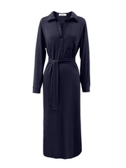 Lexie jersey belted shirt dress