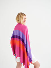 Ems multistripe tassel scarf