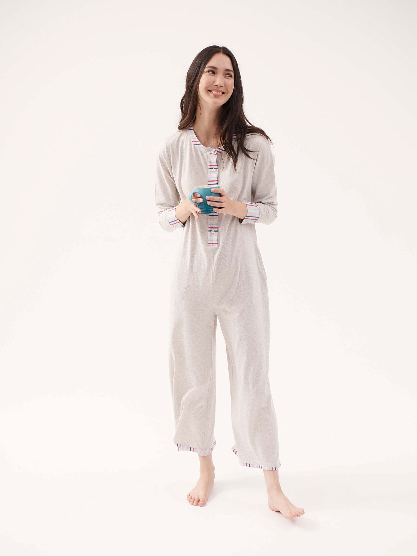 Estella jersey stripe pj romper