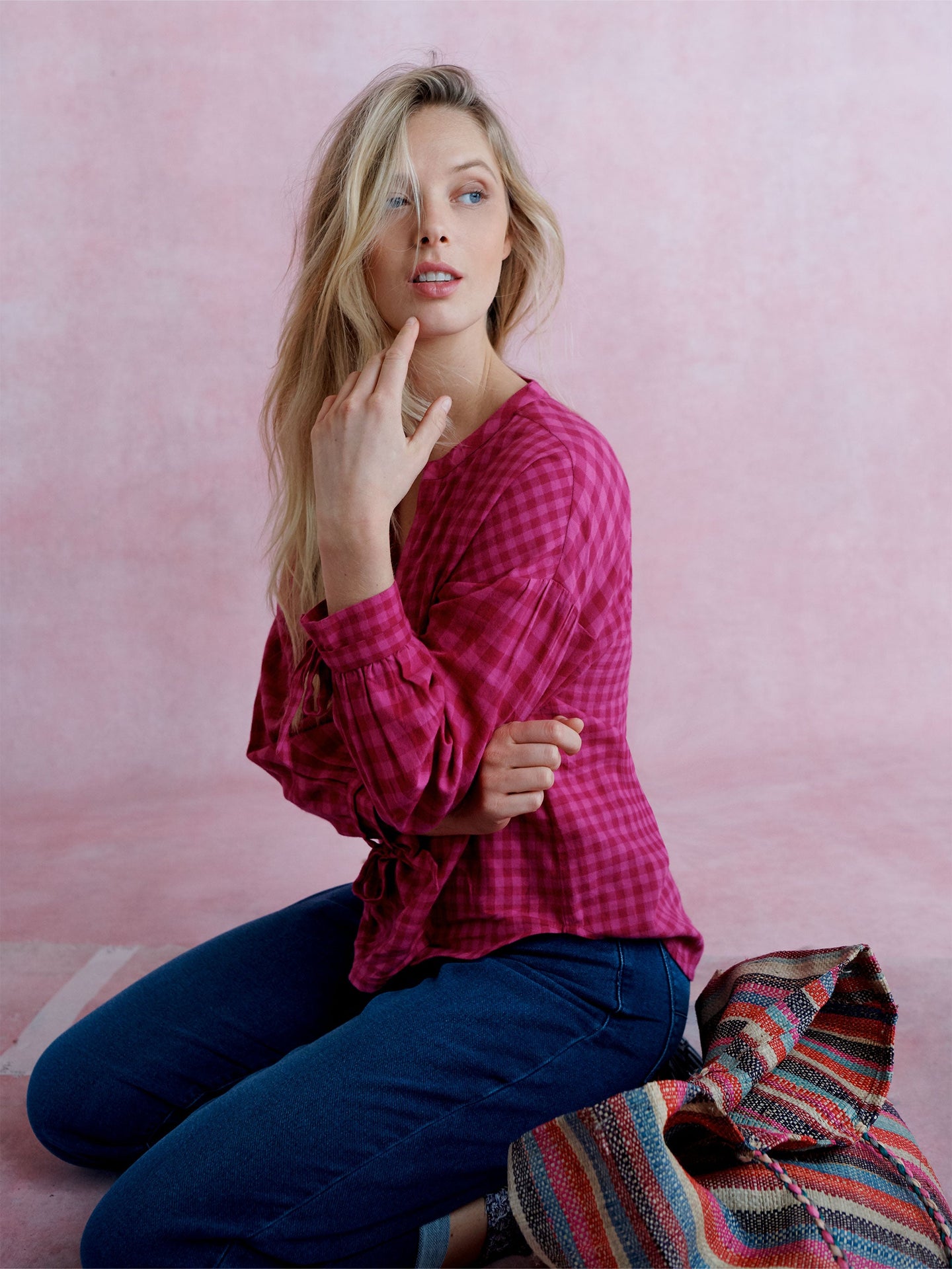 Heidi brushed cotton check shirt