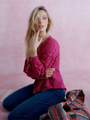 Heidi brushed cotton check shirt