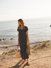 Blue Linen Dress