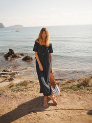 Blue Linen Dress