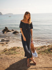 Blue Linen Dress