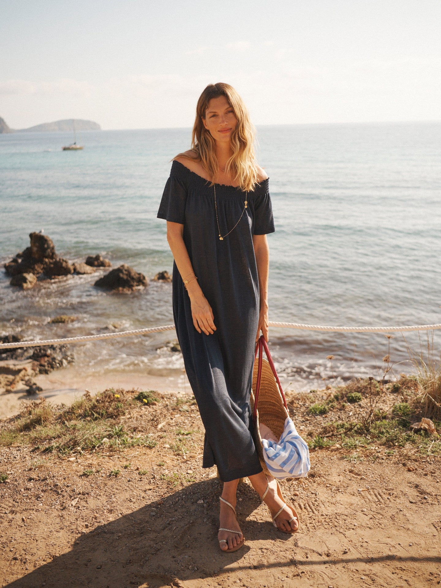 Blue Linen Dress