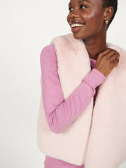 Blossom faux fur gilet