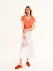 Tabby linen skirt