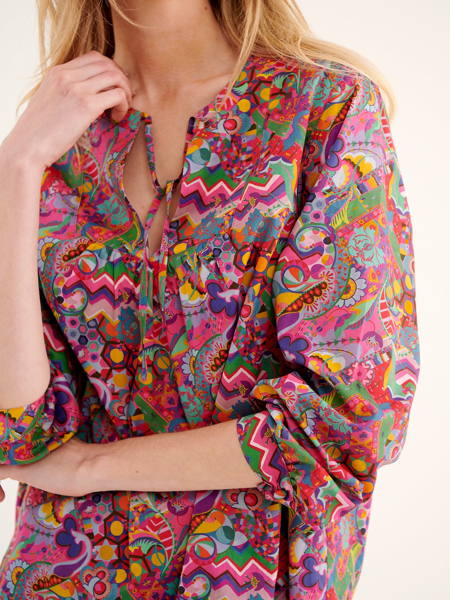 Natasha tie neck shirt