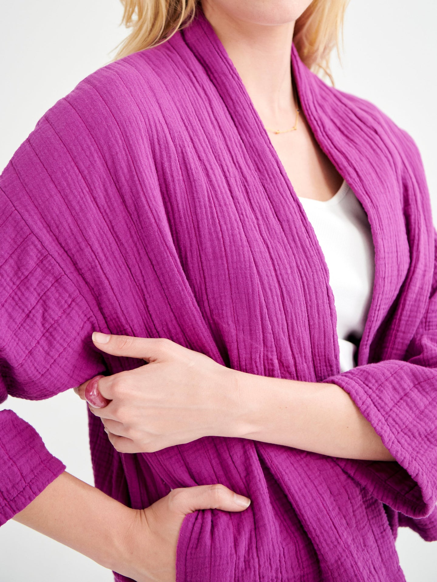 Kimmy double cloth jacket - Magenta