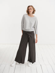 Evie jersey tie front trouser