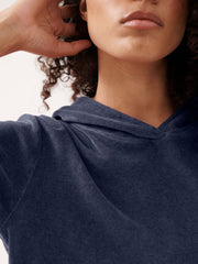 Valentina velour hooded top