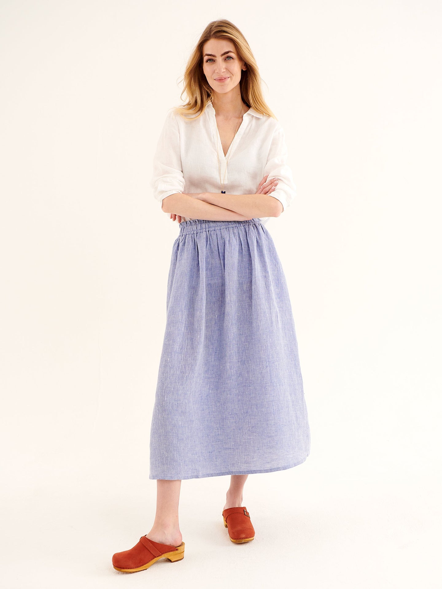 Karina linen relaxed skirt