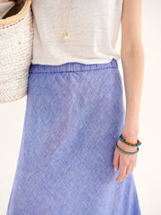 Tabby linen skirt