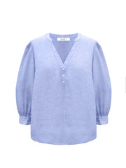 Heidi linen tie cuff shirt