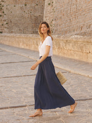 Blue Cotton Skirt