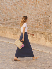 Blue Cotton Skirt