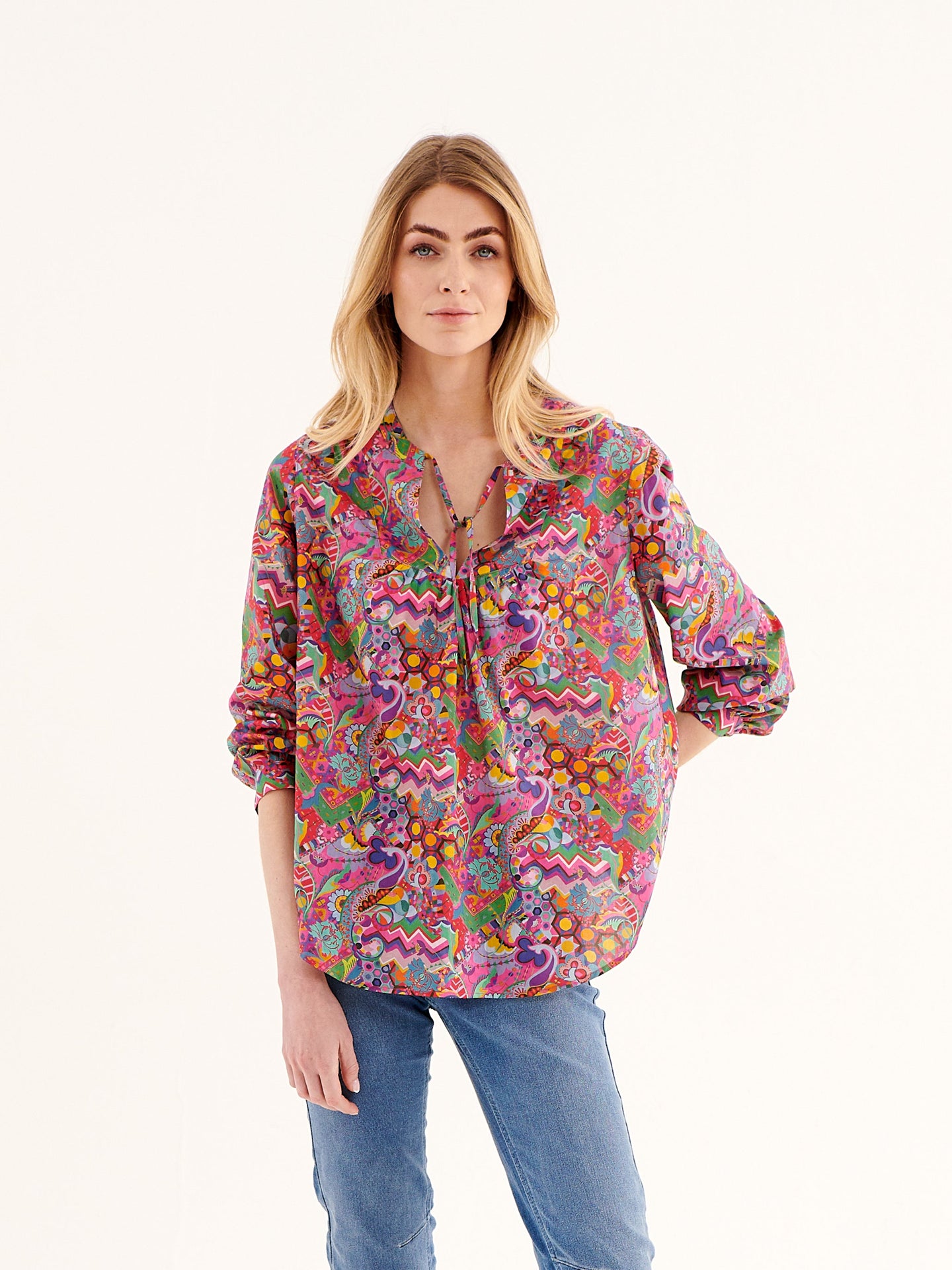 Natasha tie neck shirt